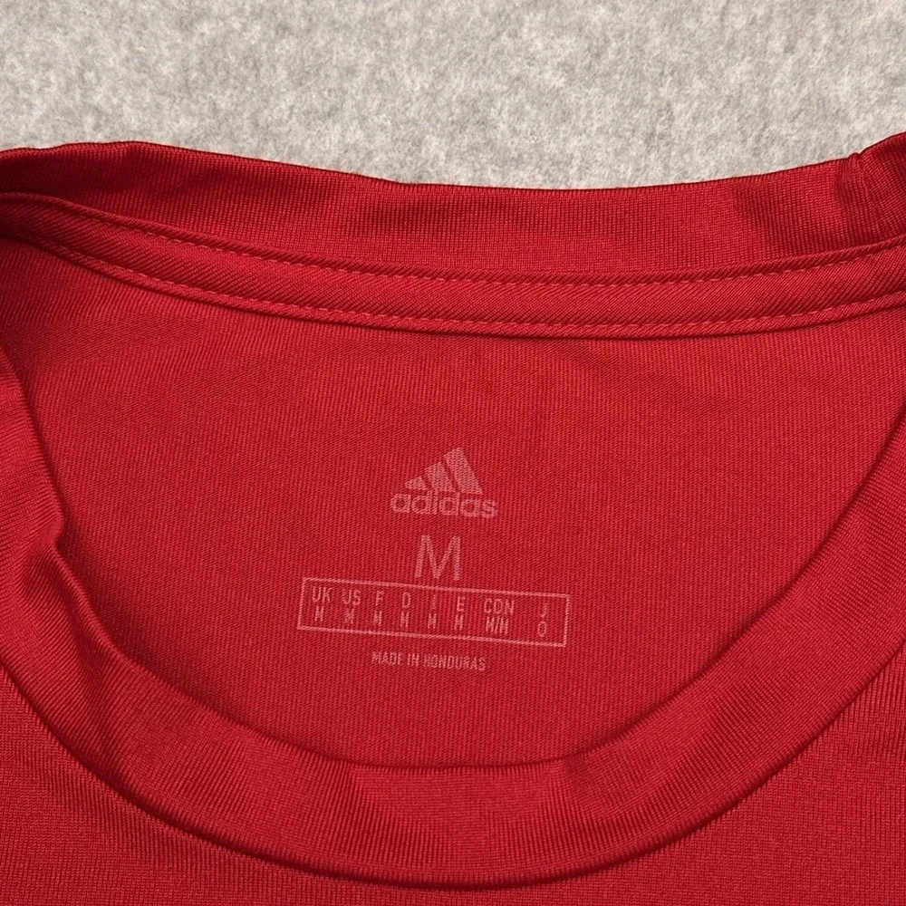 adidas Louisville Cardinals Baseball T-Shirt Mens Medium Red Performance Stretch